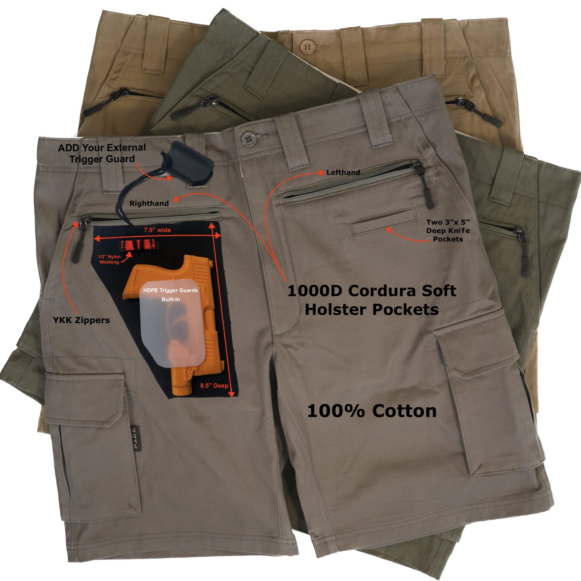 Pistol Pants full specification teardown diagram